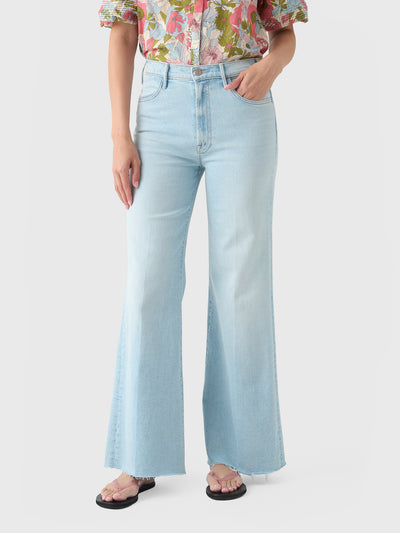 Mother Women's The Hustler Roller Skimp Fray Jean - Saint Bernard