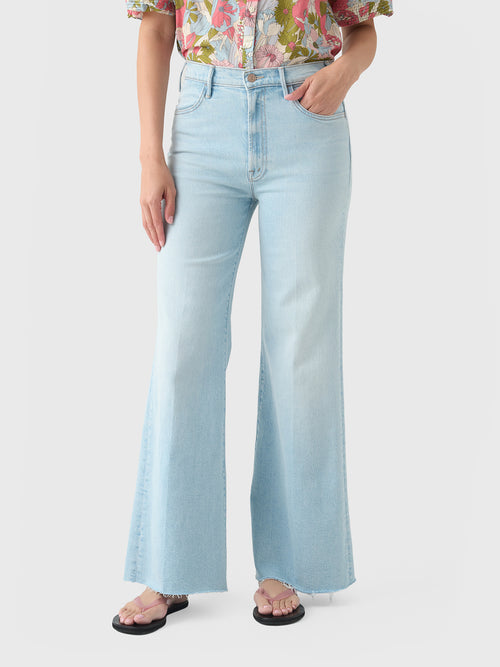 Mother Women's The Hustler Roller Skimp Fray Jean - Saint Bernard