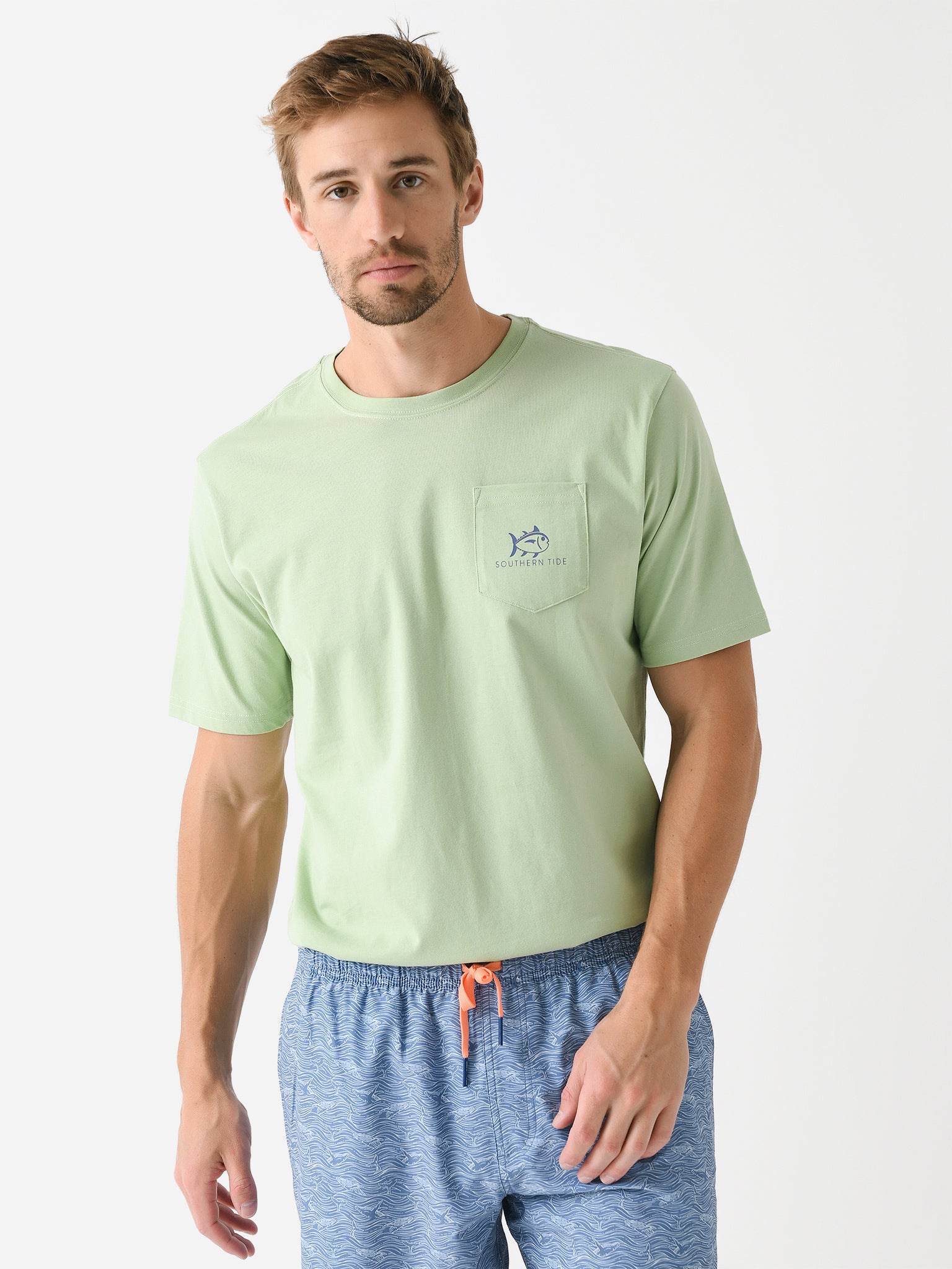 Southern Tide Men's ST Skipjack Crossed Short Sleeve T-Shirt - Saint Bernard