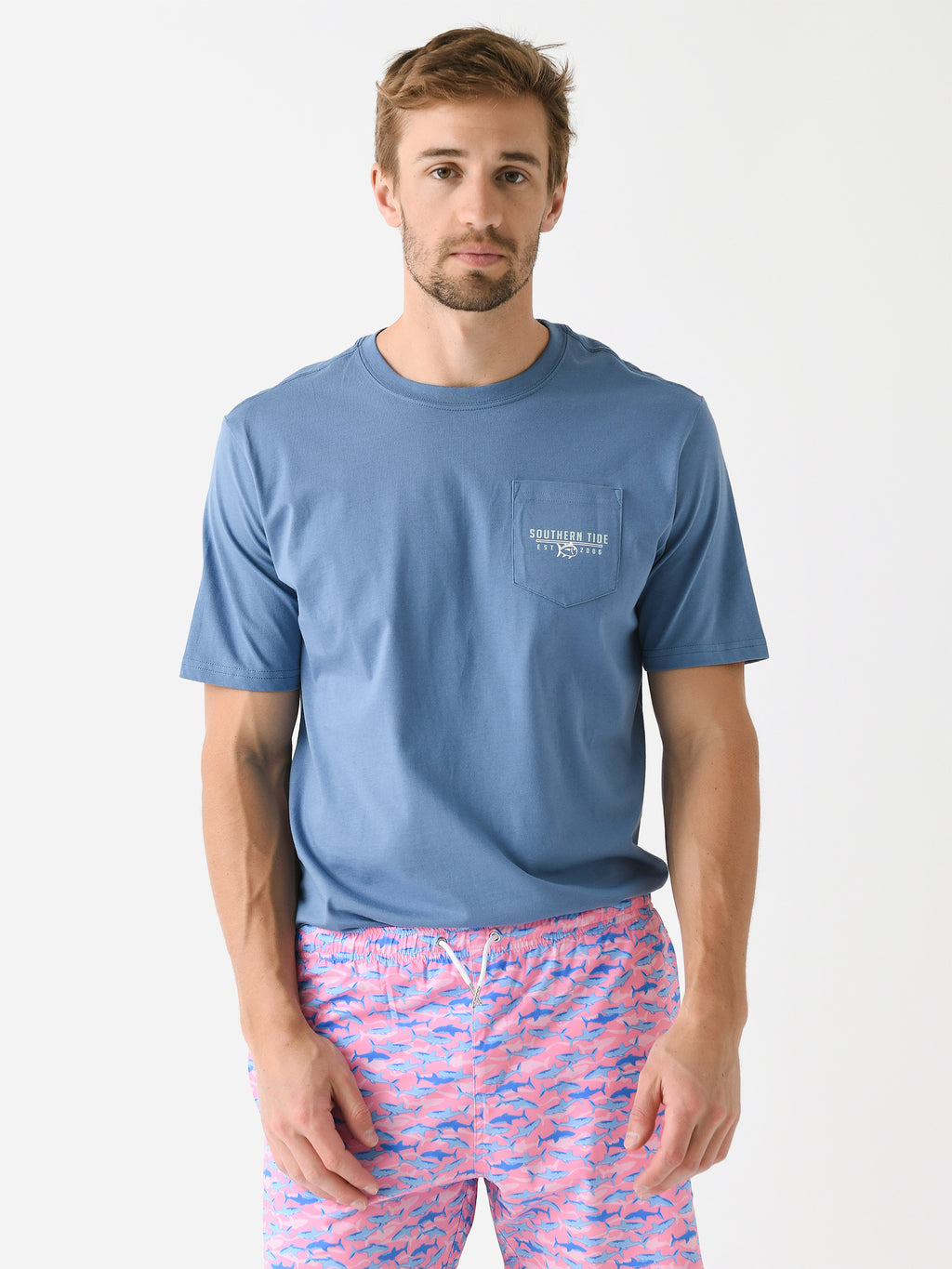 Southern Tide Men's Skipjack Beach Surf Club Short Sleeve T-Shirt - Saint Bernard