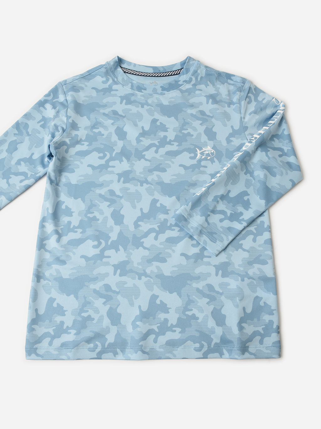 Southern Tide Boys' Island Camo Long Sleeve Performance T-Shirt - Saint Bernard