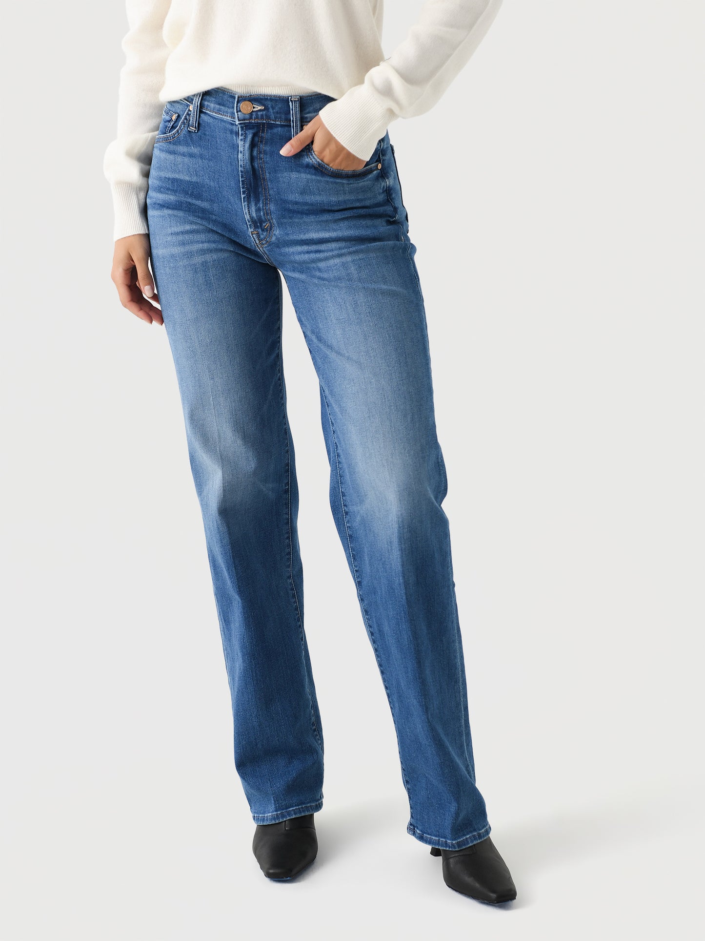 Mother Women's The Rambler Zip Sneak Jean - Saint Bernard