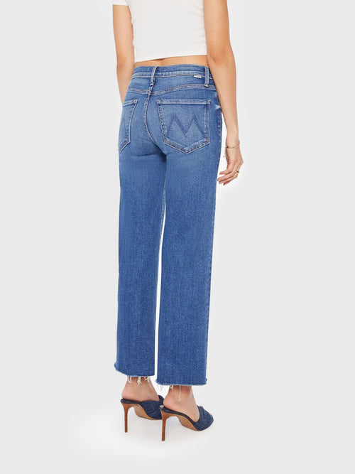Mother Women's The Mid Rise Rambler Zip Ankle Fray Jean