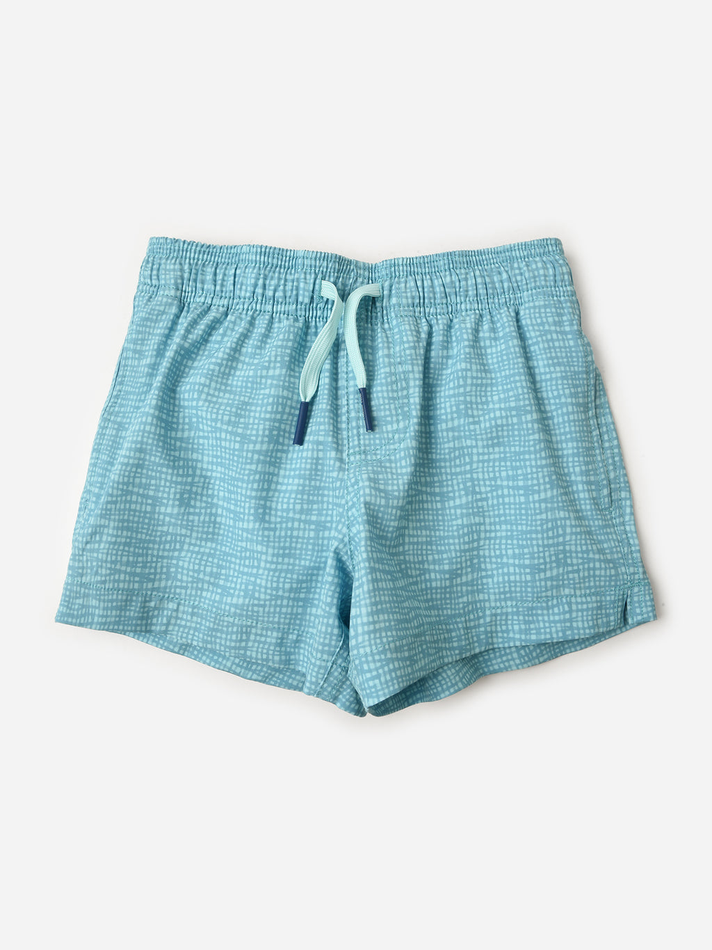 Southern Tide Boys' Painted Check Swim Trunk - Saint Bernard