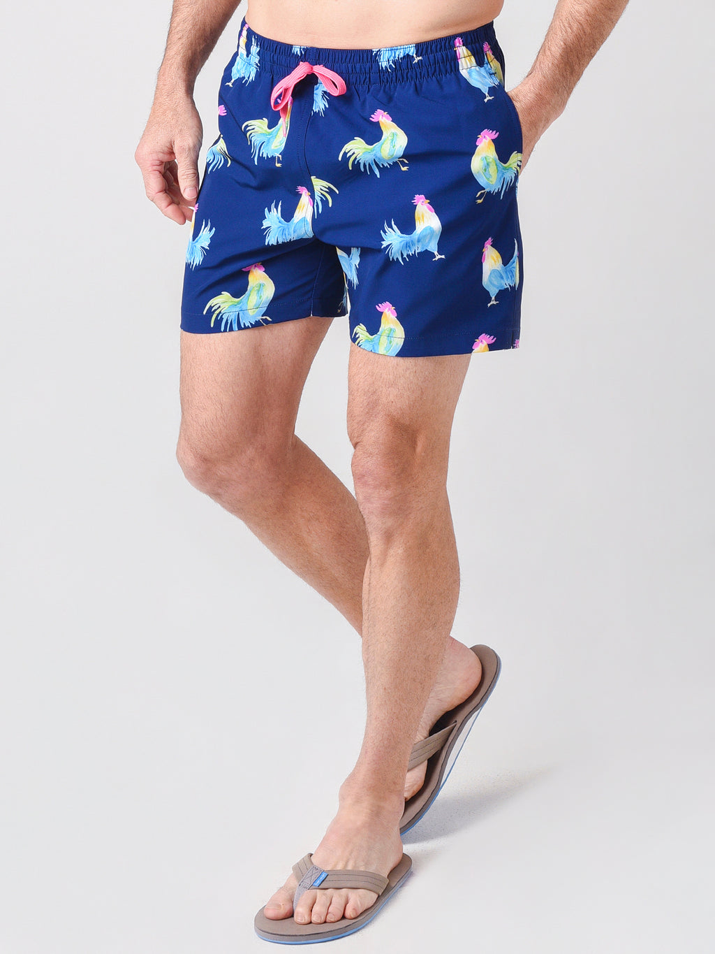 Chubbies Men's The Fowl Plays 5.5" Swim Trunk - Saint Bernard