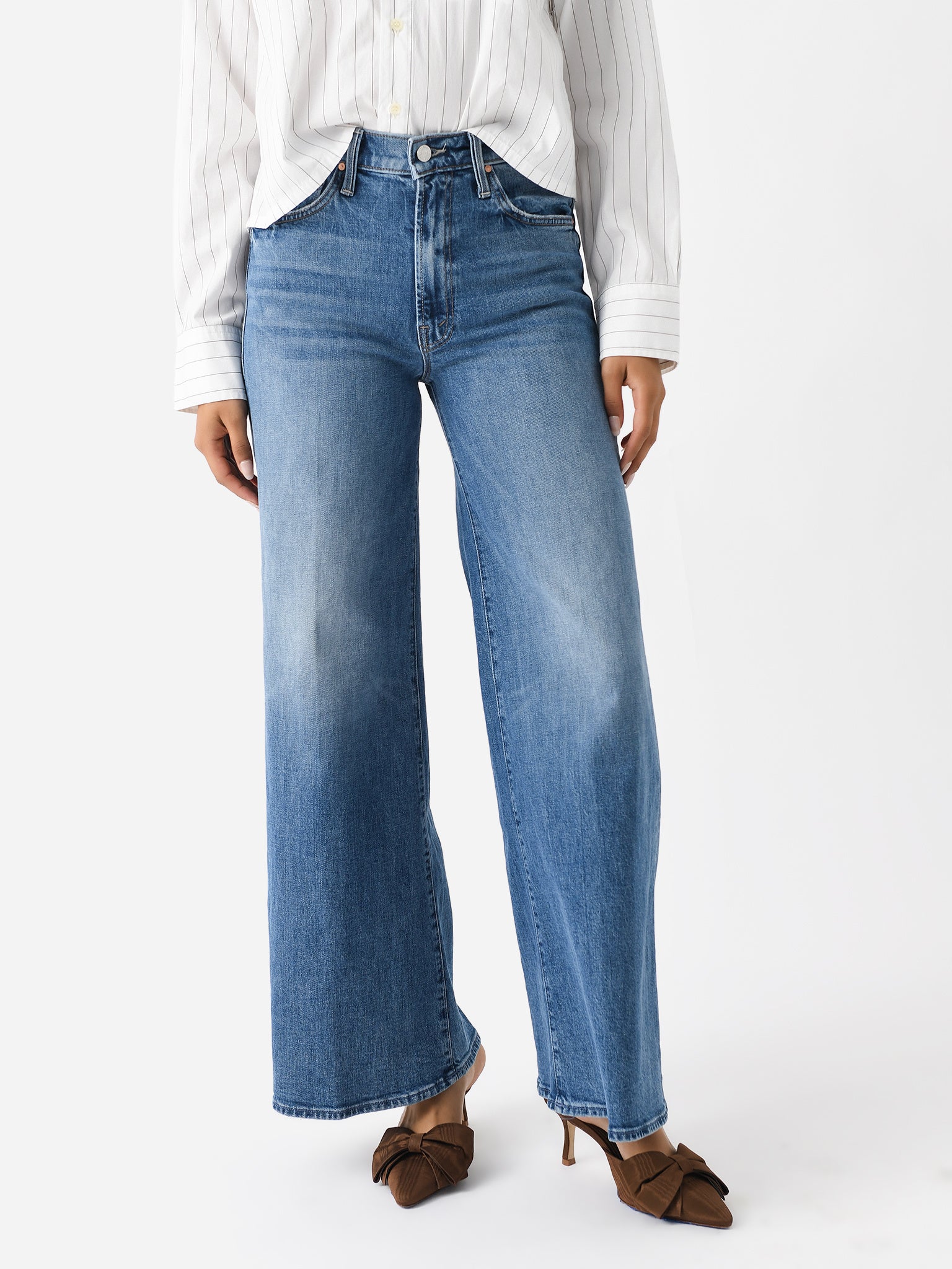 Mother Women's The Ditcher Roller Zip Skimp Jean - Saint Bernard