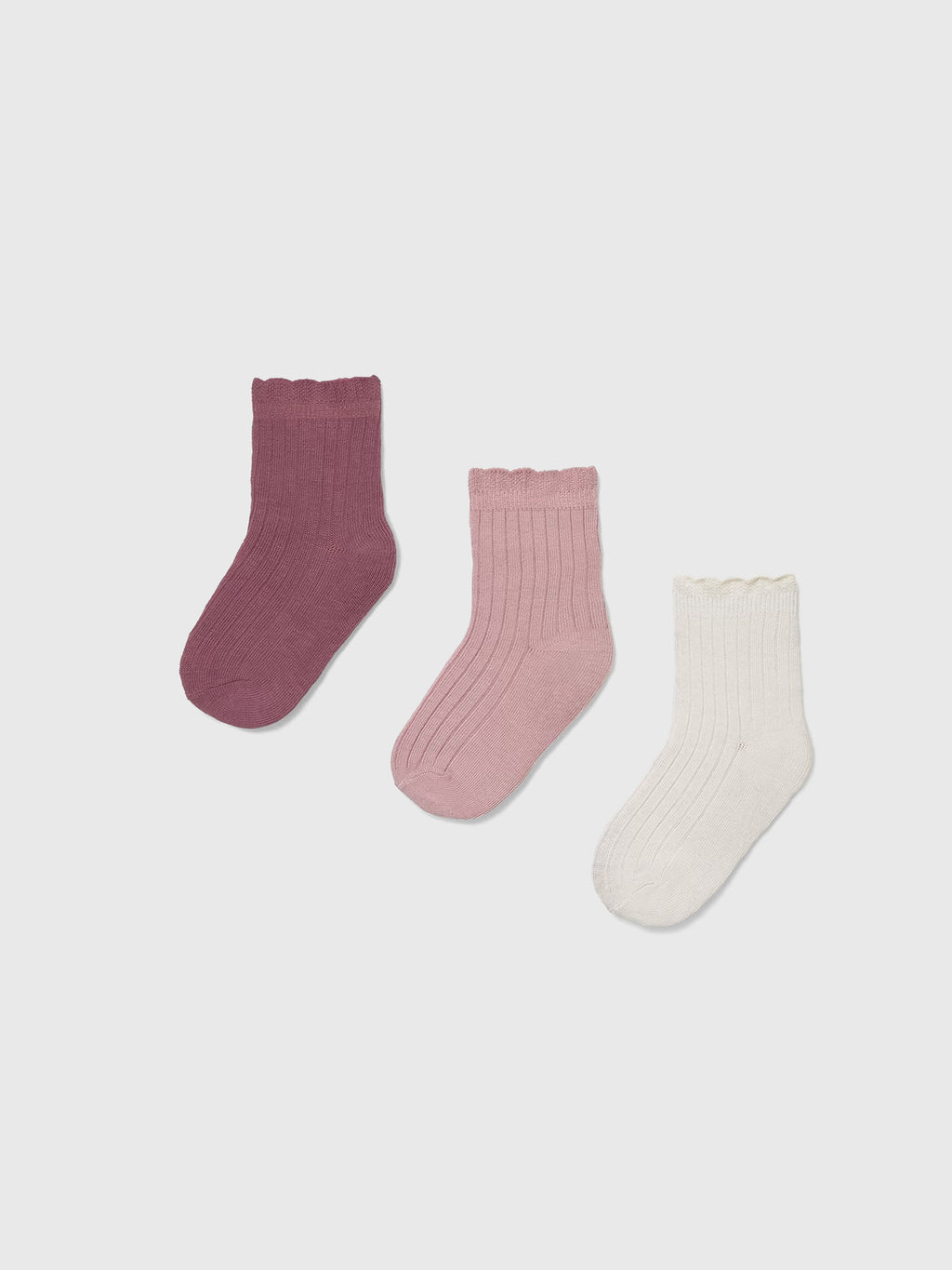 Mayoral Baby Girls' Ribbed 3-Pack Socks - Saint Bernard