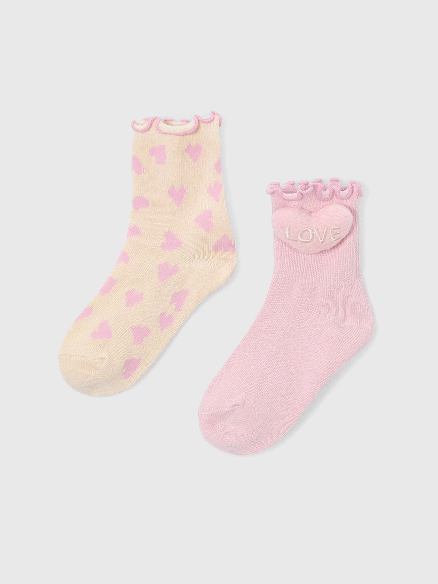 Mayoral Girls' 2-Pack Jacquard Socks - Saint Bernard
