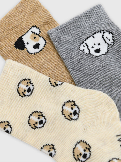 Mayoral Baby Boys' 3-Pack Pattern Socks - Saint Bernard