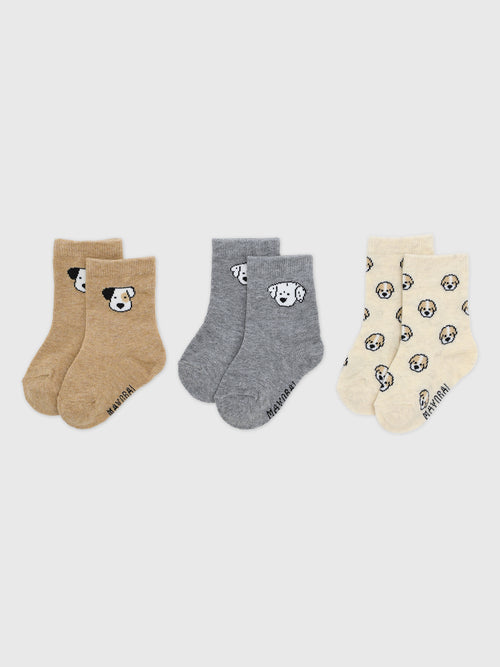 Mayoral Baby Boys' 3-Pack Pattern Socks - Saint Bernard