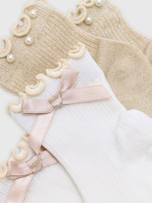 Mayoral Girls' 2-Pack Socks - Saint Bernard