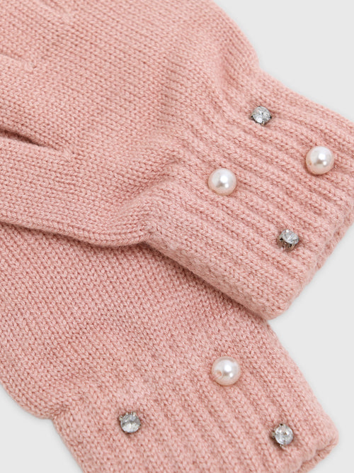 Mayoral Girls' Pearl Knit Gloves