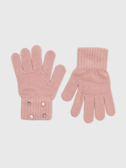 Mayoral Girls' Pearl Knit Gloves