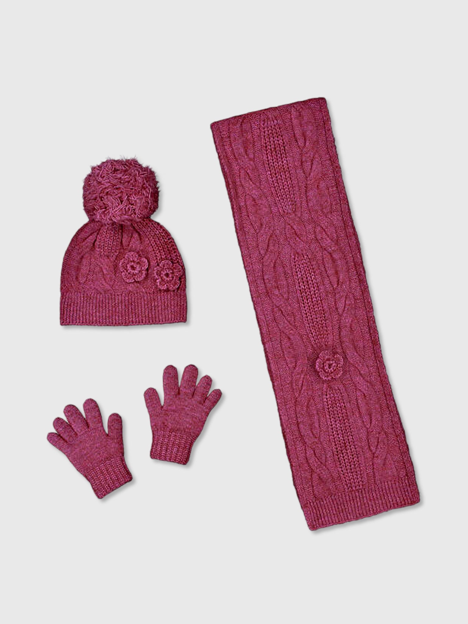 Mayoral Girls' 3D Flower Winter Set