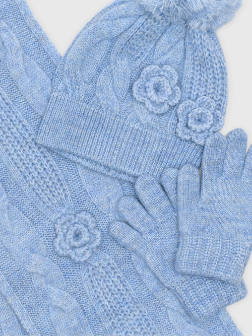 Mayoral Girls' 3D Flower Winter Set