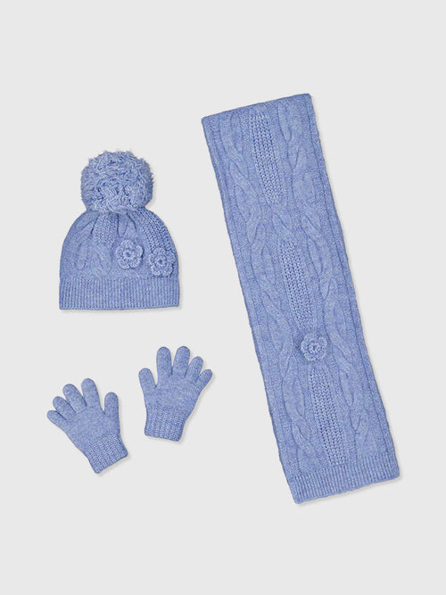 Mayoral Girls' 3D Flower Winter Set