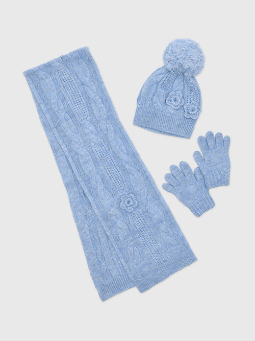 Mayoral Girls' 3D Flower Winter Set
