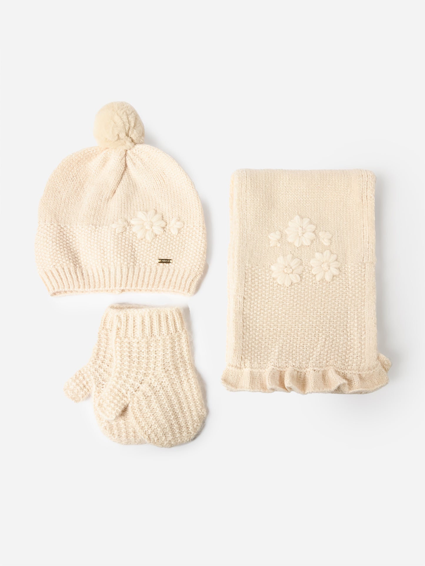 Mayoral Baby Girls' Hat Scarf And Mitten Set