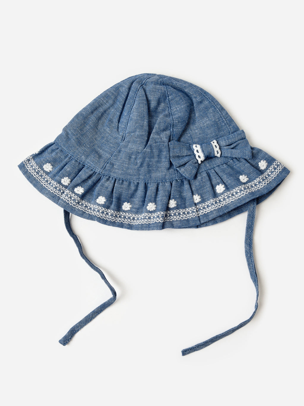 Mayoral Baby Girls' Embroidered Linen Hat - Saint Bernard
