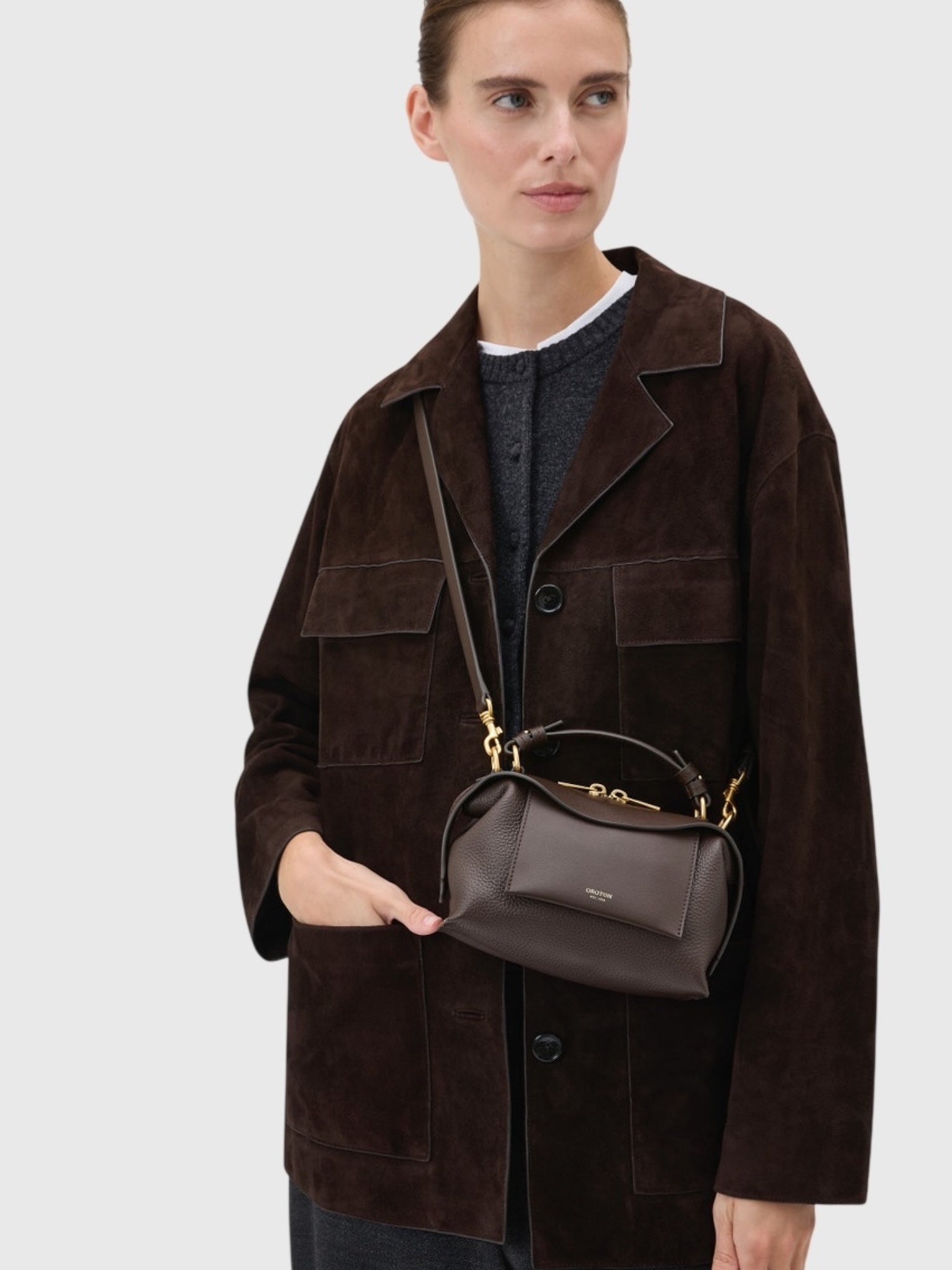Oroton Mica Mini Bowler Bag - Saint Bernard