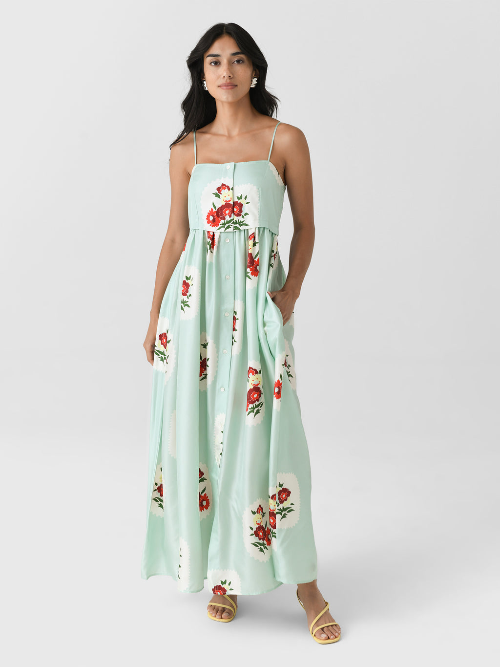 Oroton Women's Folk Doilie Print Sundress - Saint Bernard