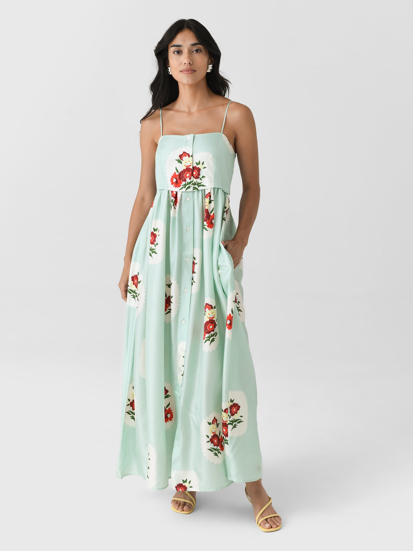 Oroton Women's Folk Doilie Print Sundress - Saint Bernard