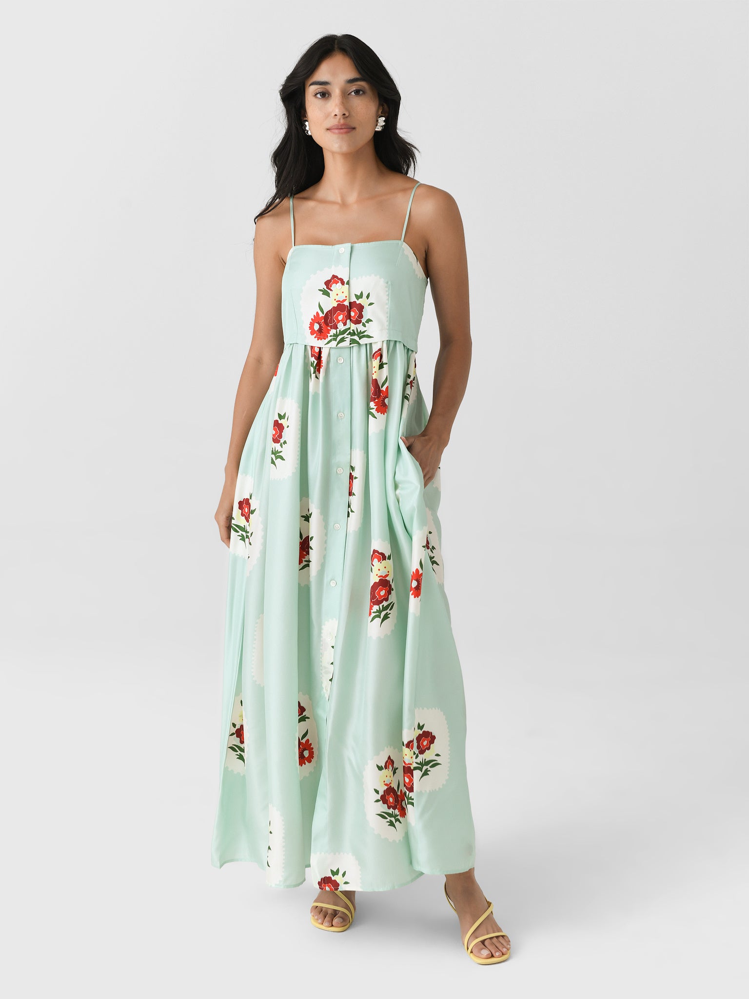 Oroton Women's Folk Doilie Print Sundress - Saint Bernard