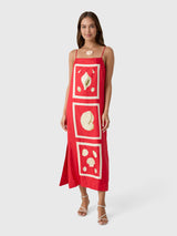 Oroton Women's Graphic Shell Dress - Saint Bernard