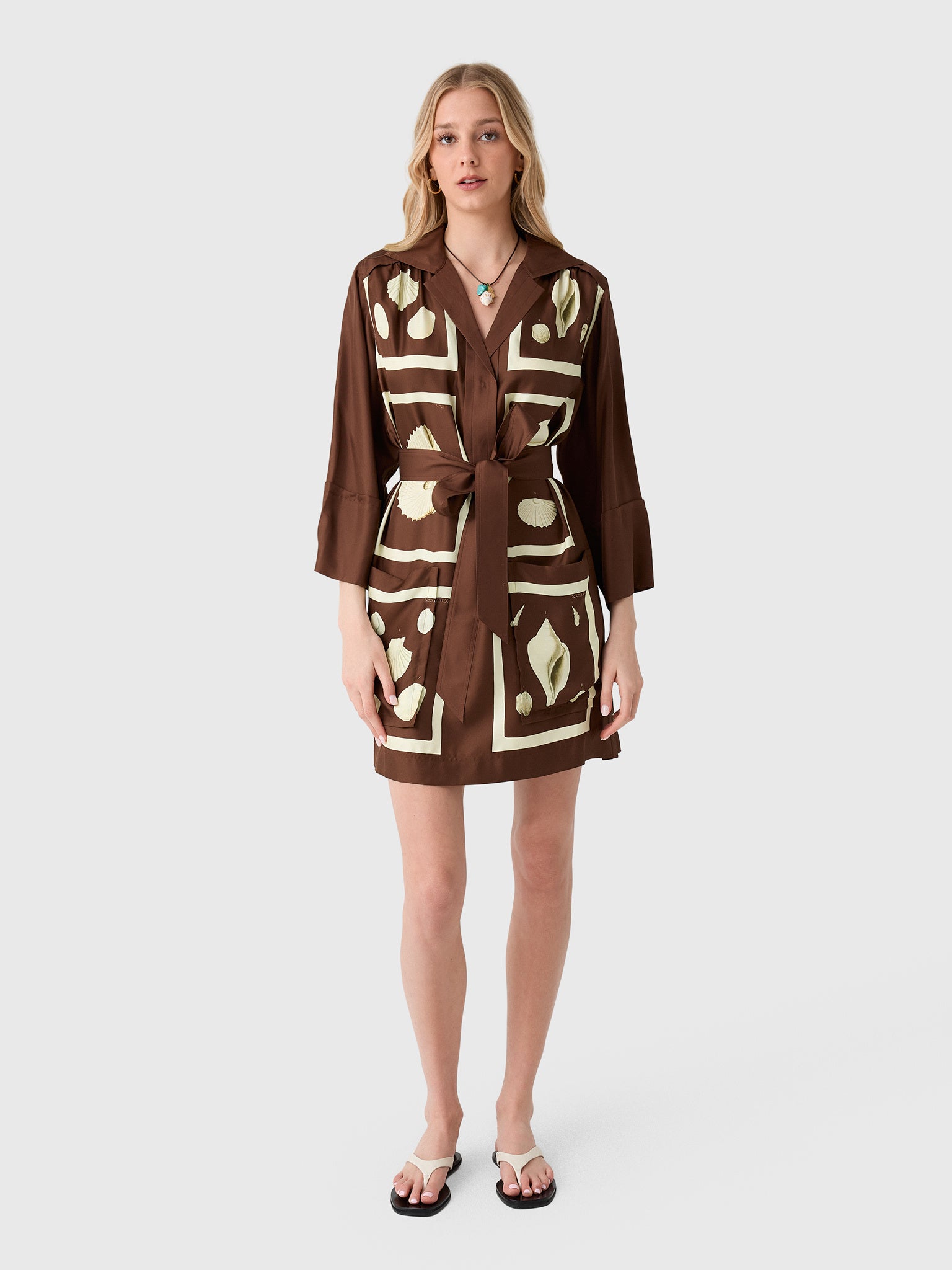 Oroton Women's Graphic Shell Tunic Dress - Saint Bernard