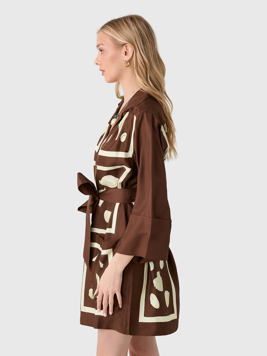 Oroton Women's Graphic Shell Tunic Dress - Saint Bernard