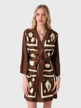 Oroton Women's Graphic Shell Tunic Dress - Saint Bernard