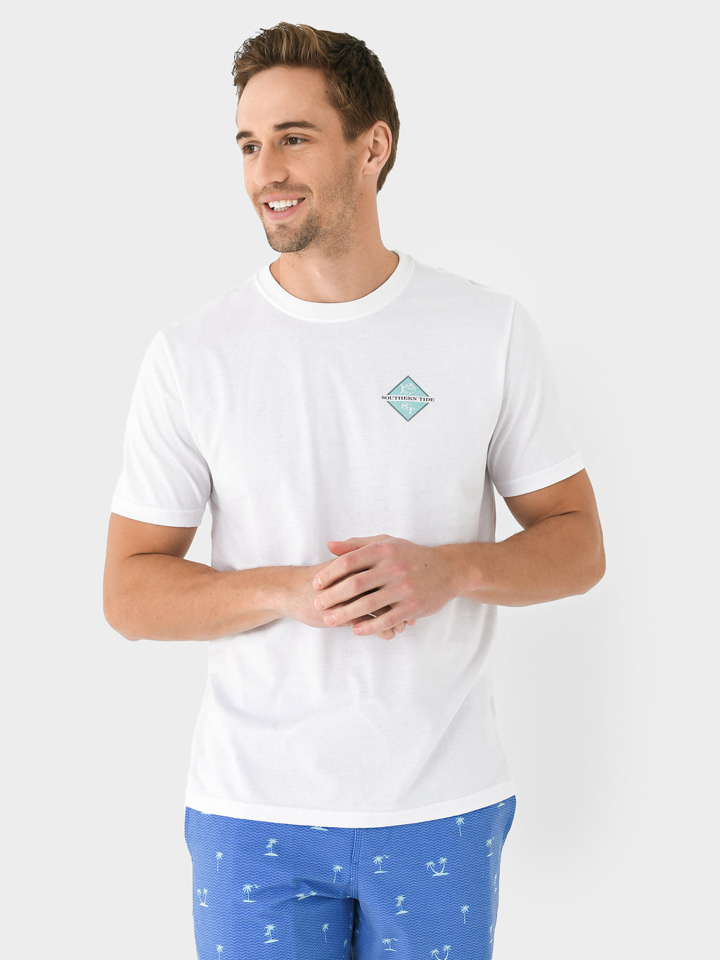 Southern Tide Men's Diamond Sailing Short Sleeve T-Shirt - Saint Bernard