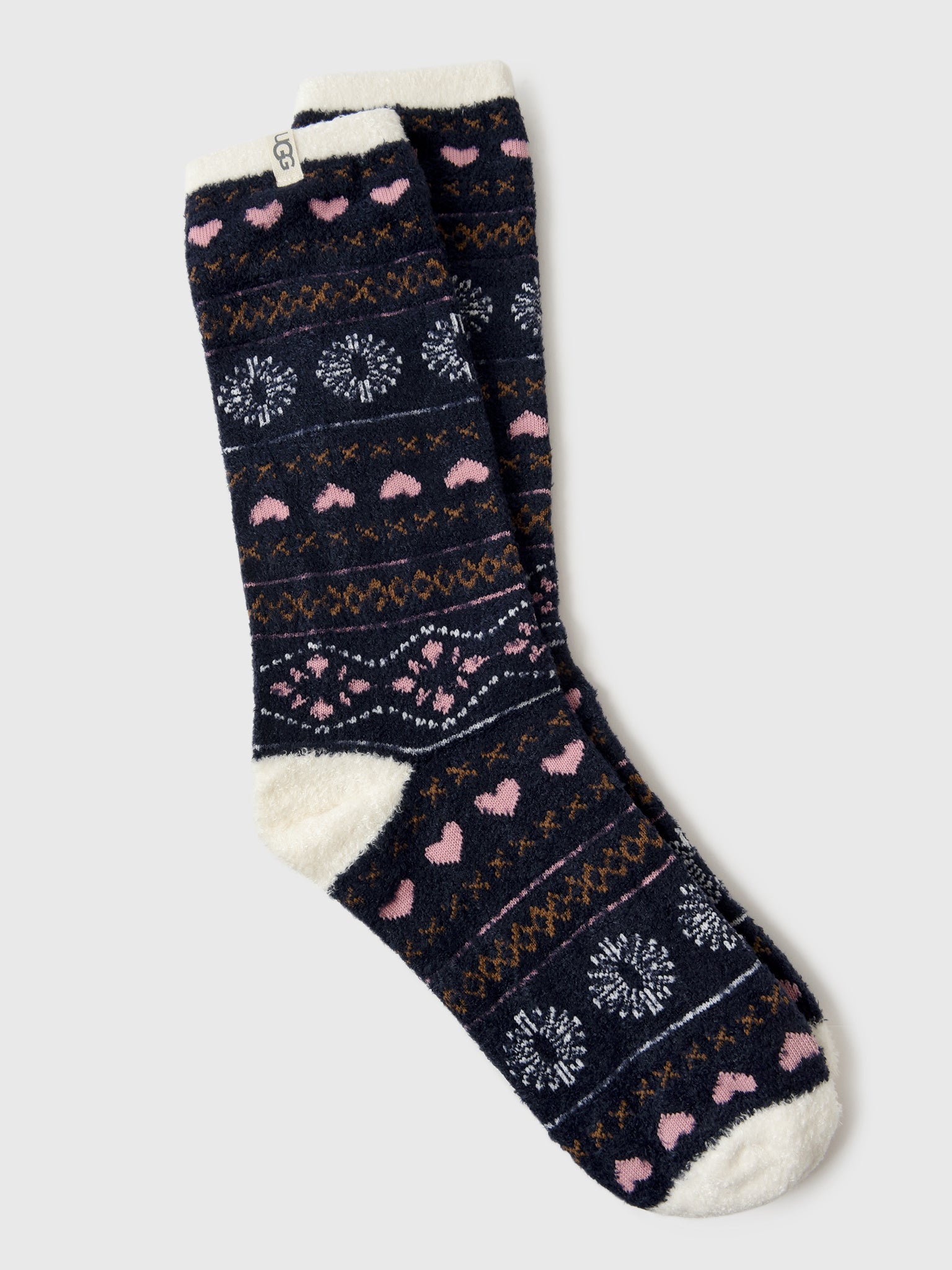 UGG Women’s Leslie Graphic Crew Socks - Saint Bernard