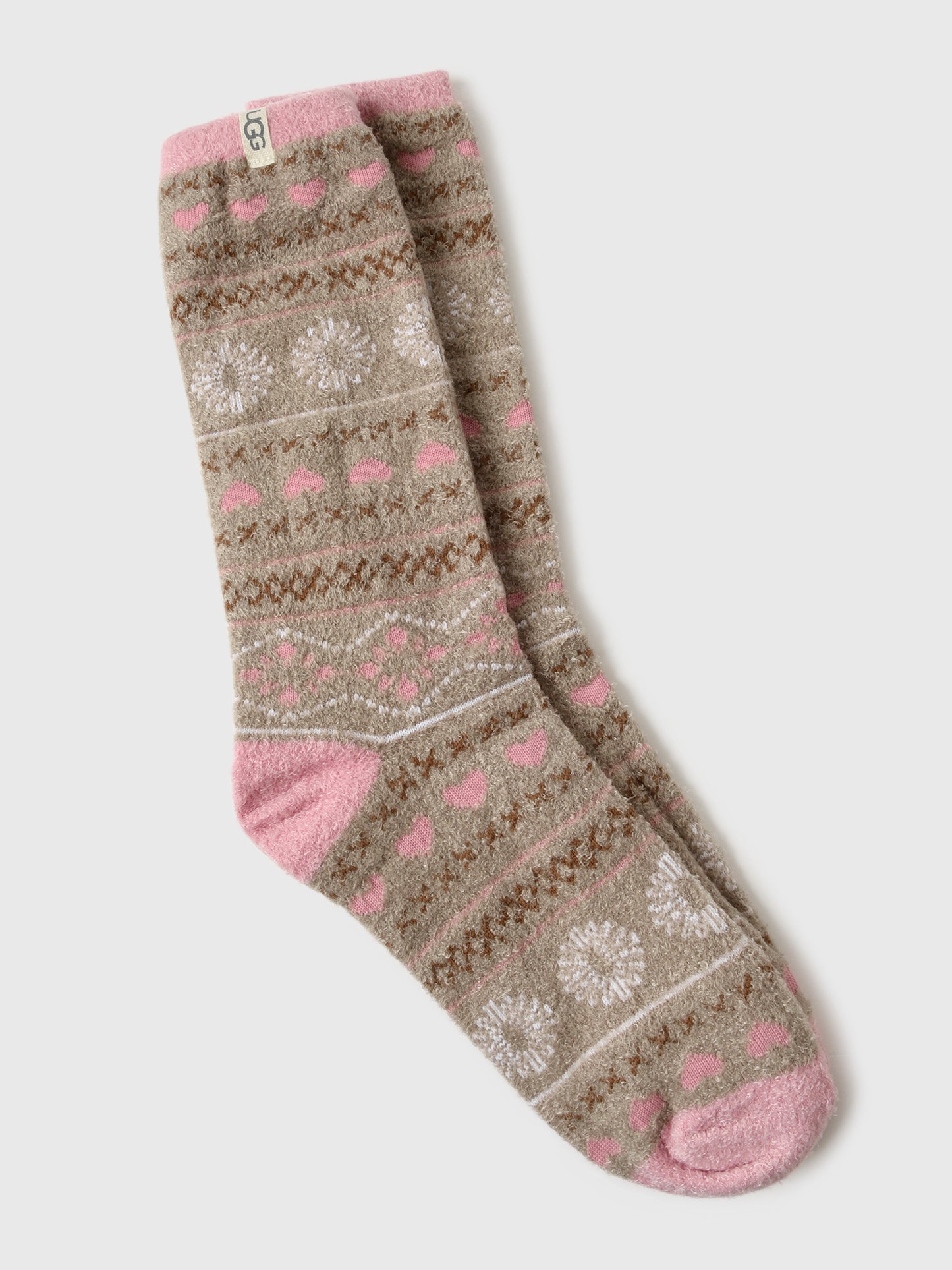 UGG Women’s Leslie Graphic Crew Socks - Saint Bernard