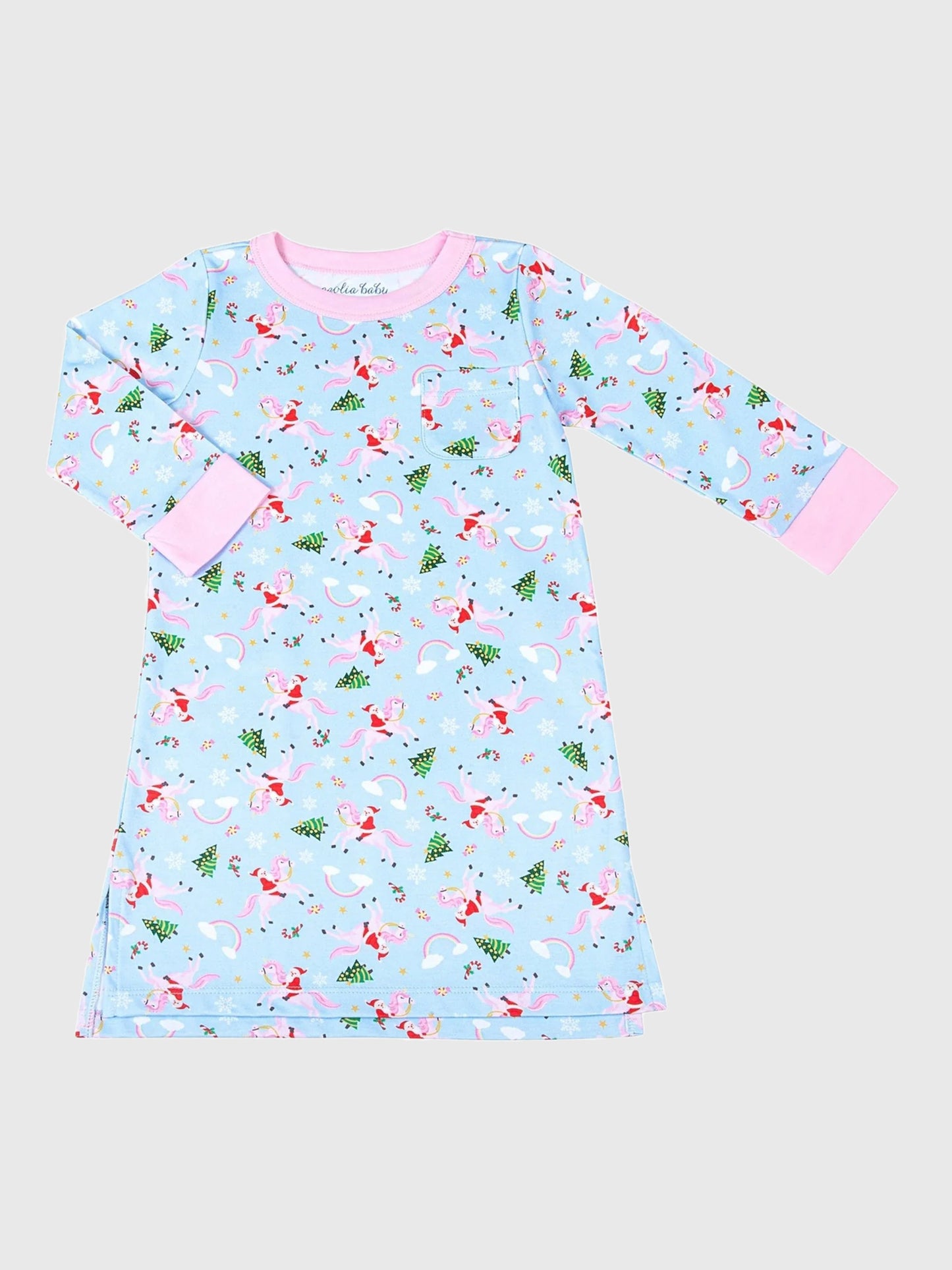 Magnolia Baby Girls' Merry Unicorn Nightdress - Saint Bernard