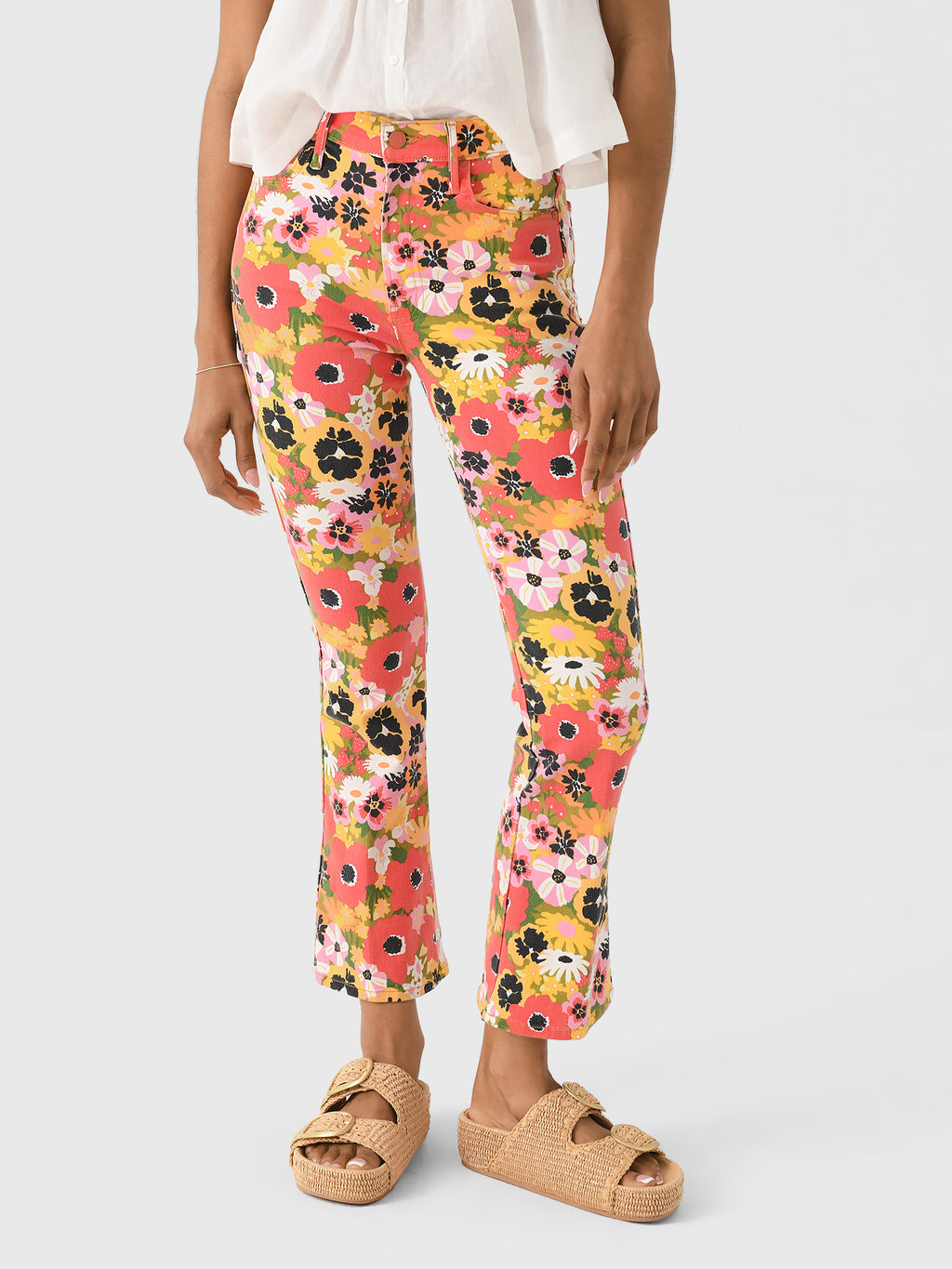 Mother Women's The Mid Rise Smokin' Double Flood Jean - Saint Bernard
