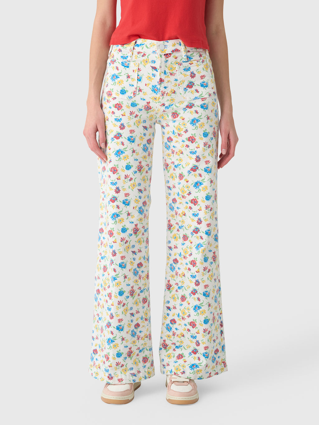 Mother Women's The Hustler Roller Patch Pocket Sneak Jean - Saint Bernard