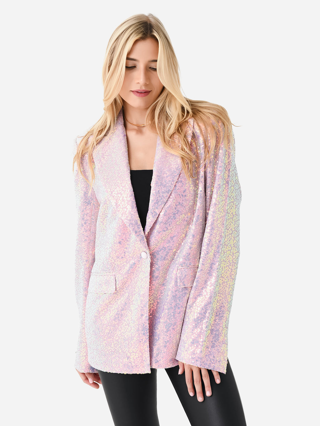Rotate Women's Sequin Oversized Blazer - Saint Bernard