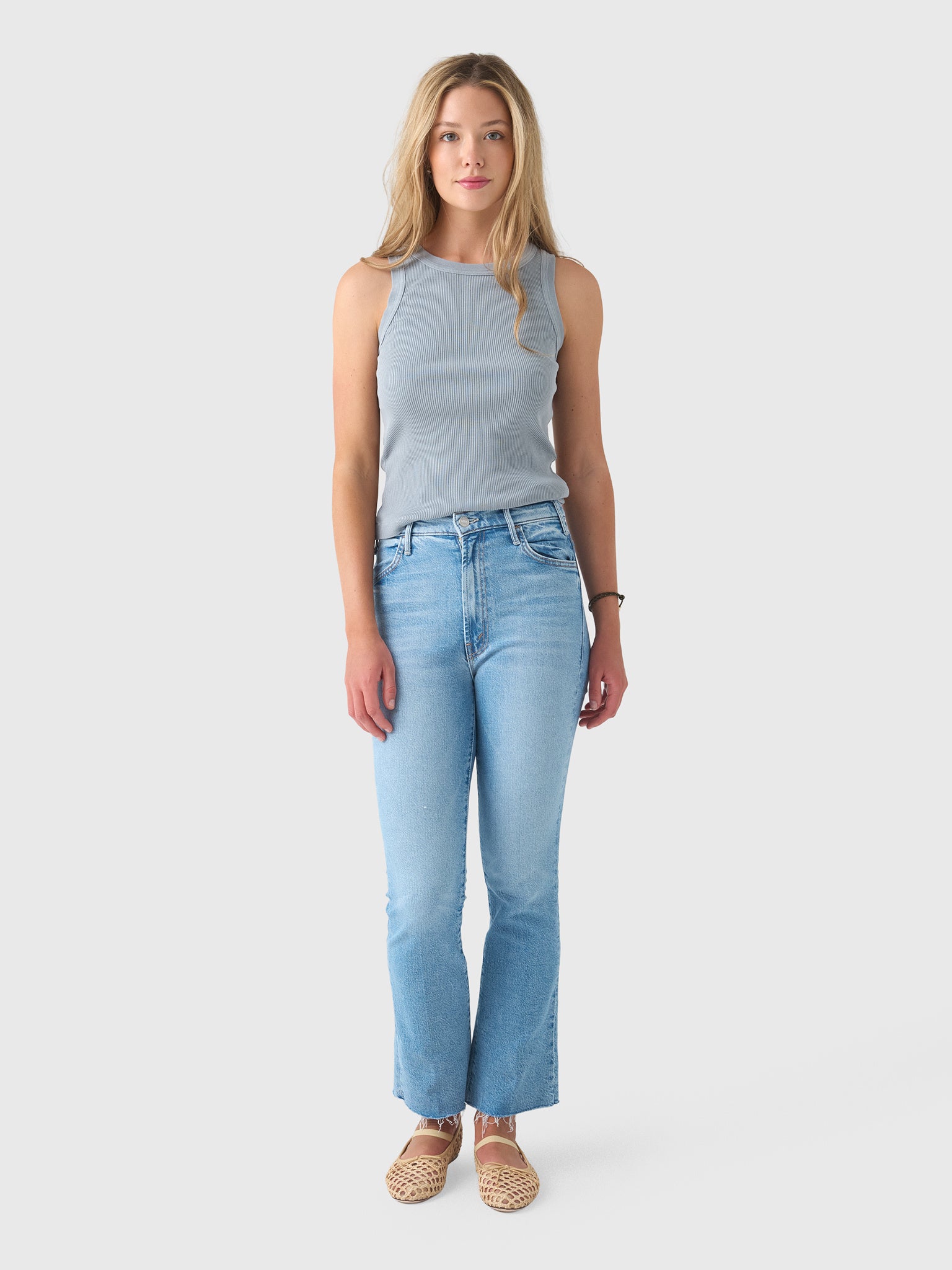 Mother Women's The Hustler Ankle Fray Jean - Saint Bernard