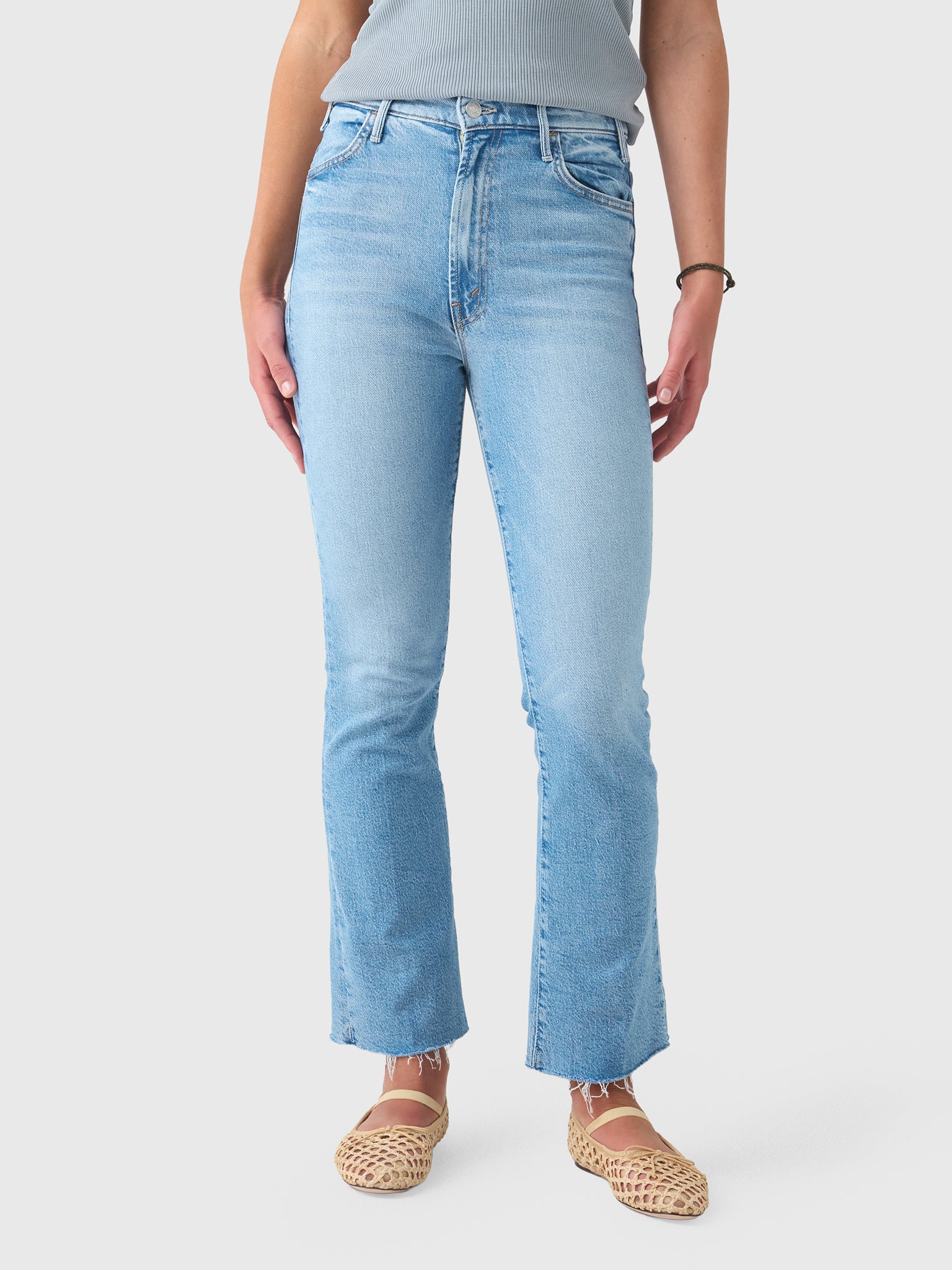 Mother Women's The Hustler Ankle Fray Jean - Saint Bernard