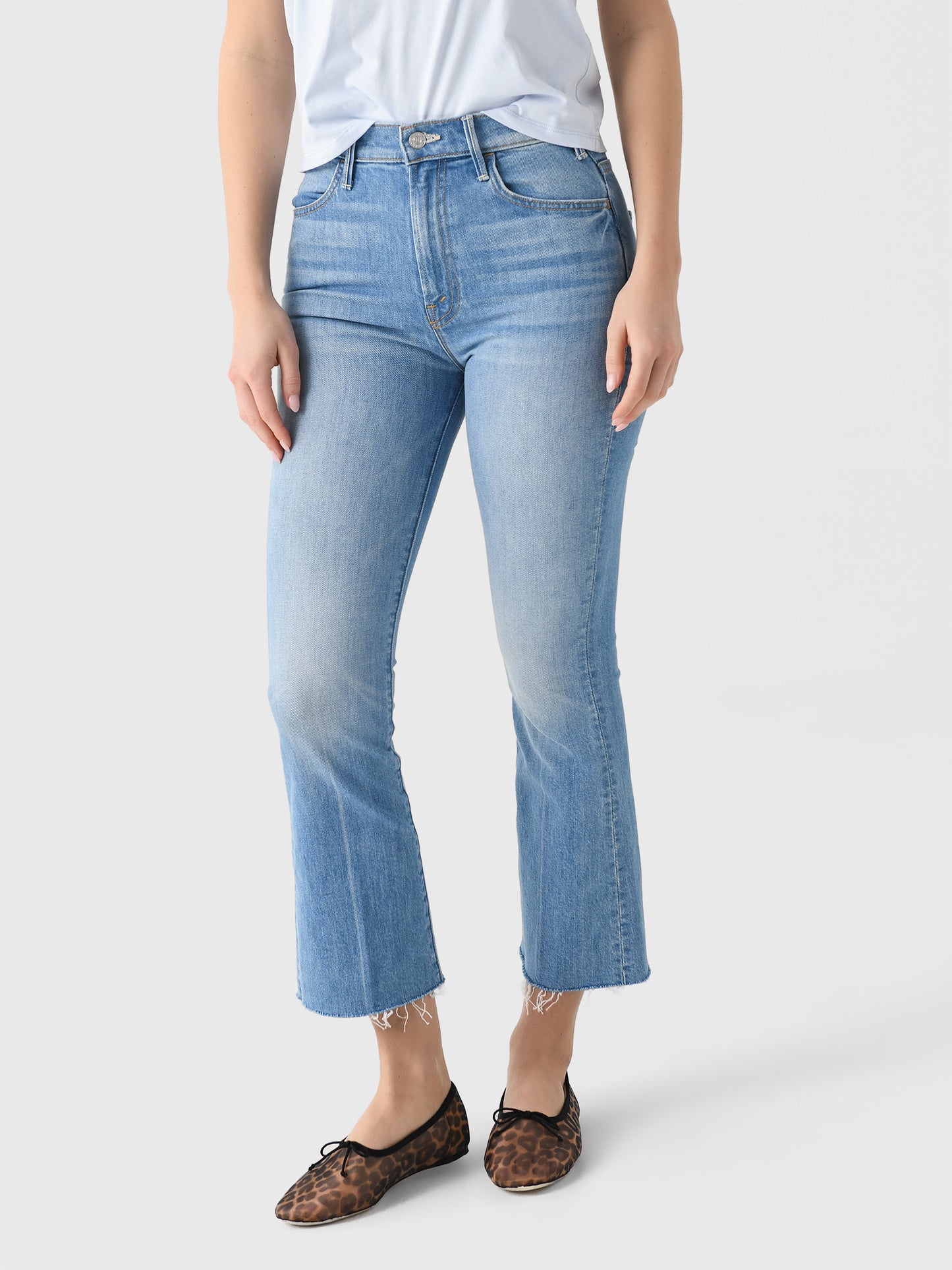 Mother Women's The Hustler Ankle Fray Jean - Saint Bernard