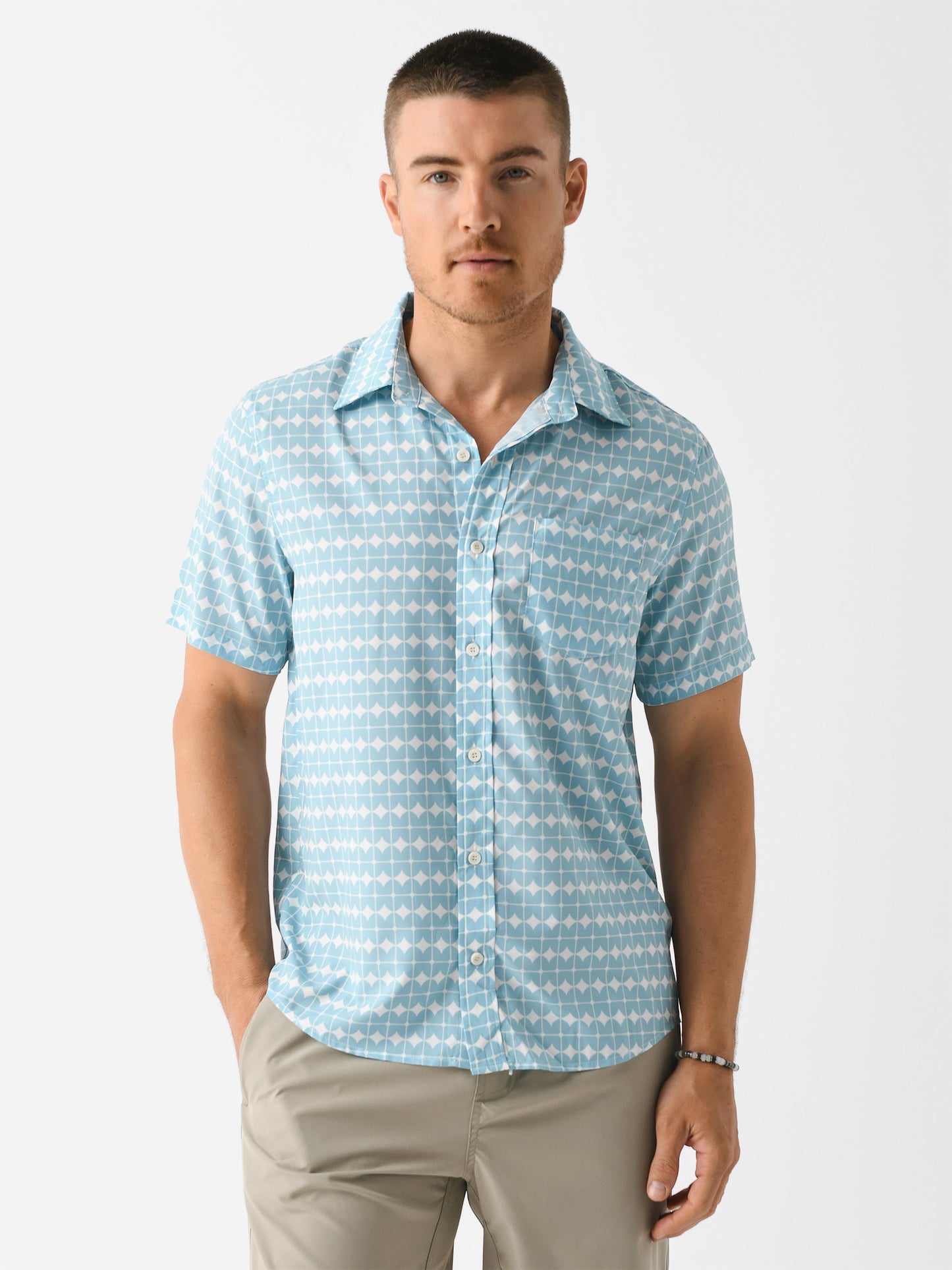 Mañana Men's Breeze Button Up Shirt - Saint Bernard