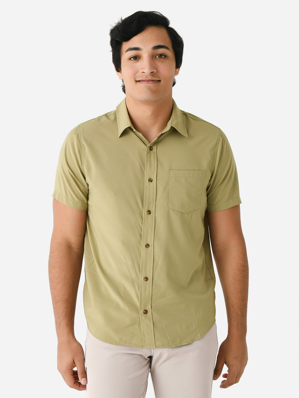 Mañana Men's Breeze Button Up Shirt - Saint Bernard