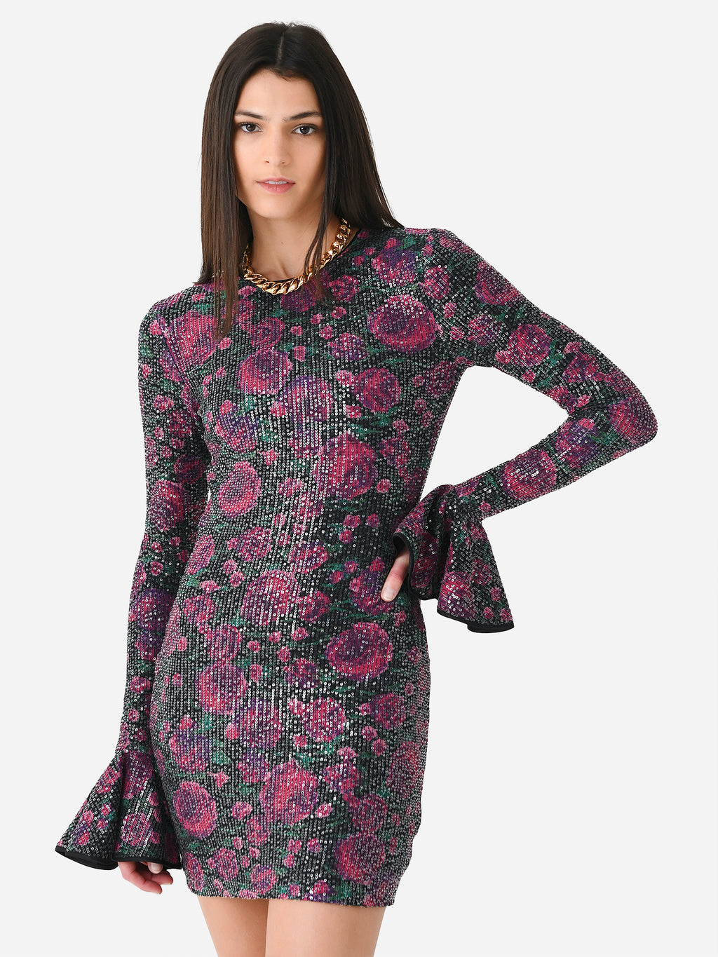 Rotate Women's Sequins Open Back Dress - Saint Bernard