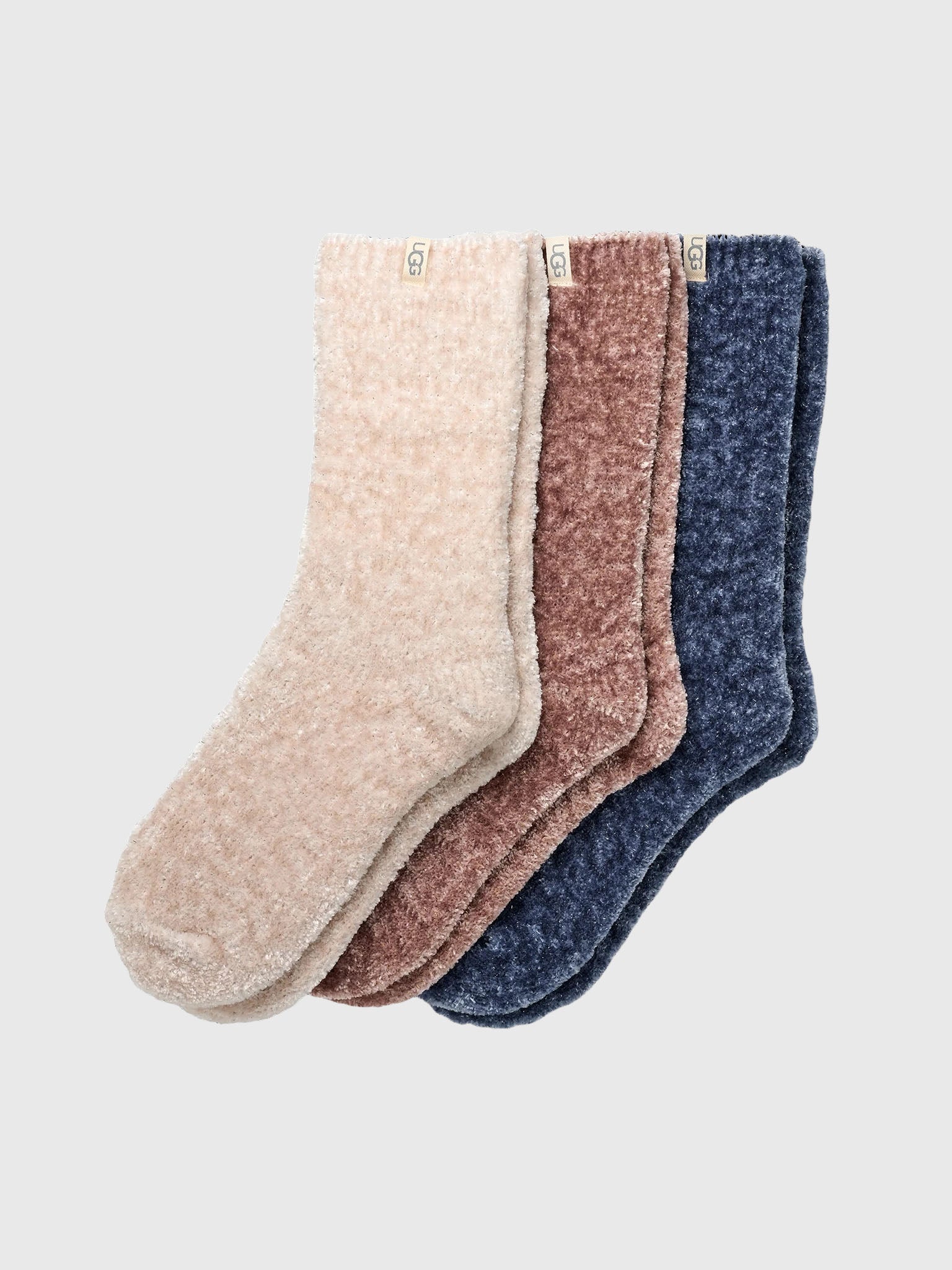 UGG Women's Leda Sparkle 3-Pack Socks - Saint Bernard