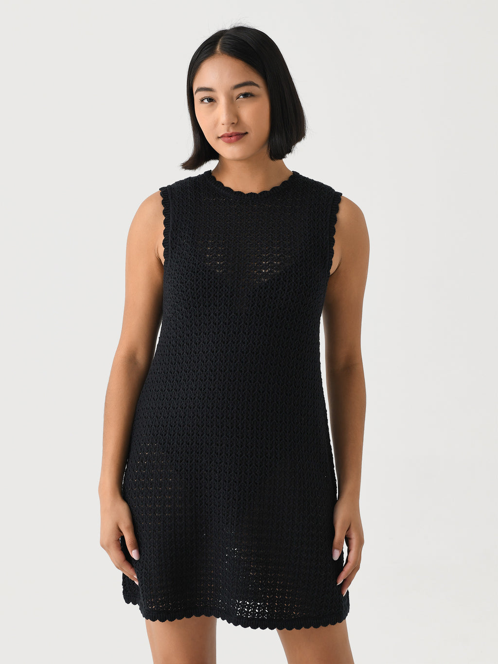 Peony Women's Pointelle Shift Mini Dress - Saint Bernard