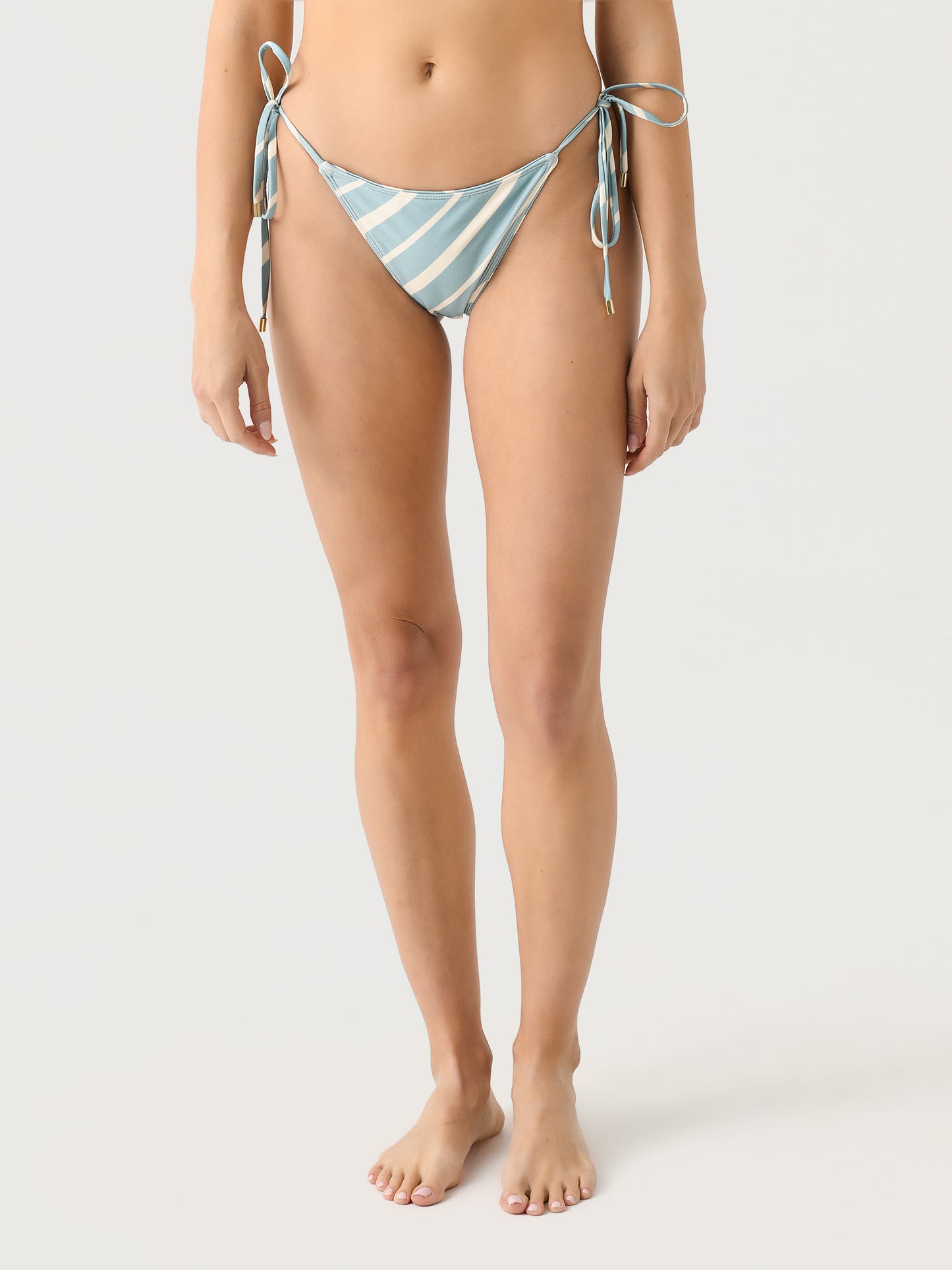 Peony Women's Piped Essential String Bikini Bottom - Saint Bernard