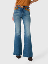 Mother Women's The Pointy Pocket Doozy Heel Jean - Saint Bernard