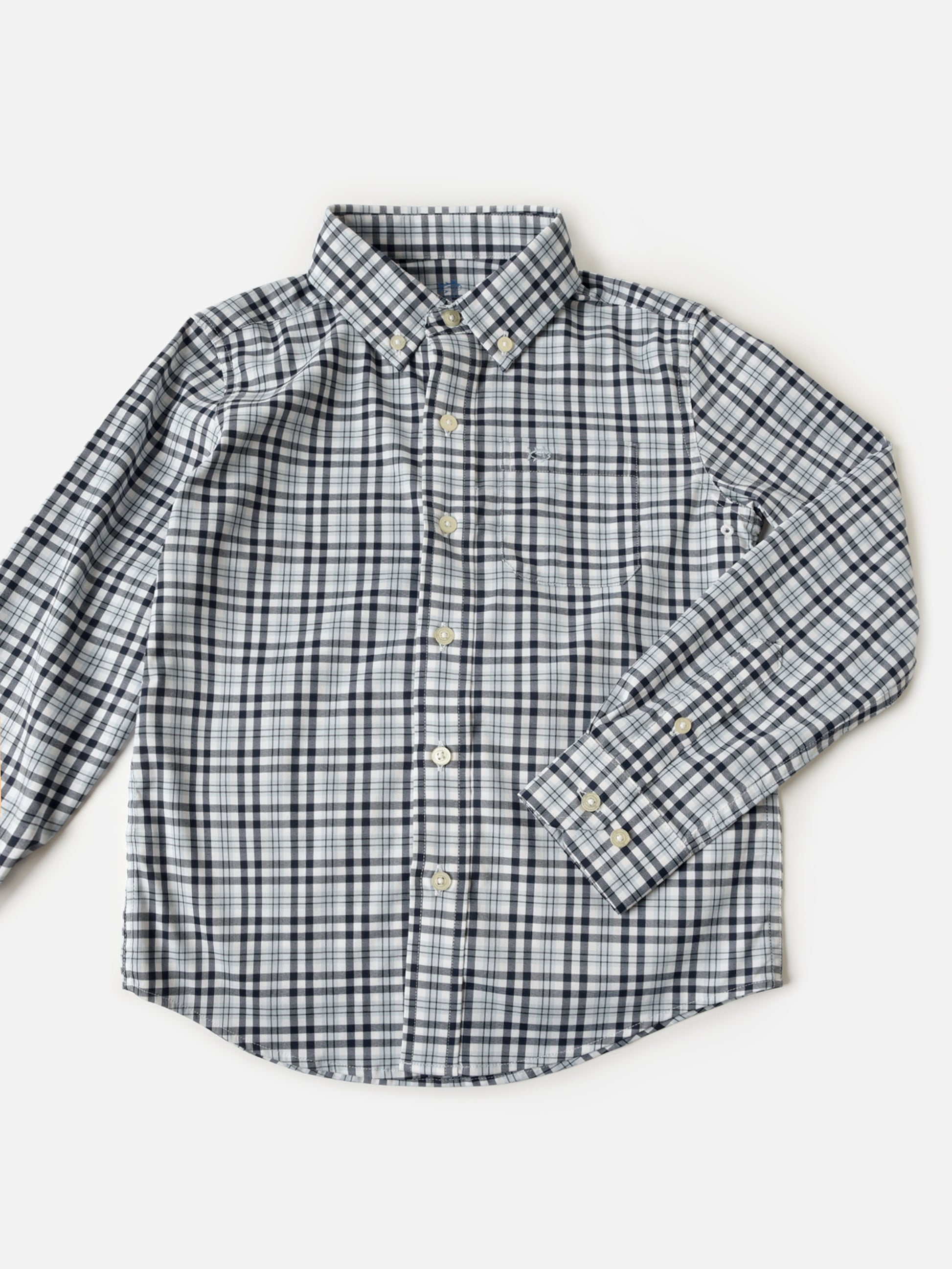 Southern Tide Boys' Haywood Intercoastal Plaid Sport Shirt - Saint Bernard