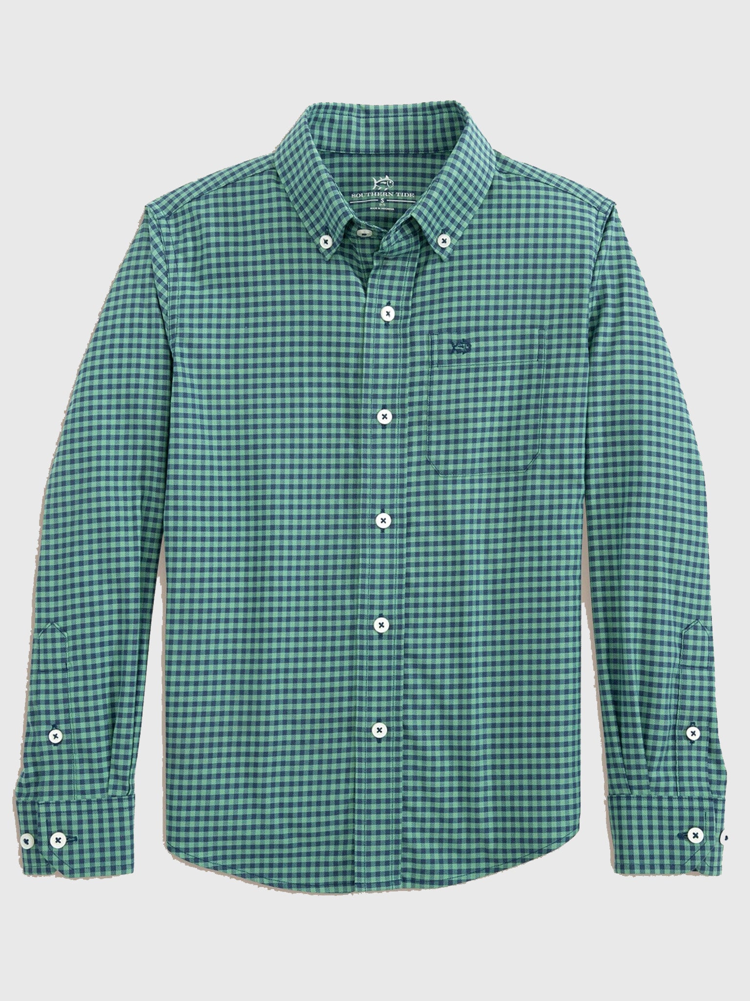 Southern Tide Boys' Shemwood Plaid Skipjack Sport Shirt - Saint Bernard